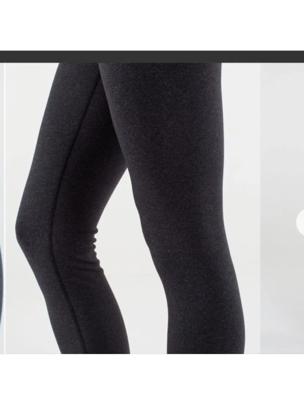Lululemon Wunder Under PantWee Stripe Black Heathered Black / Black
